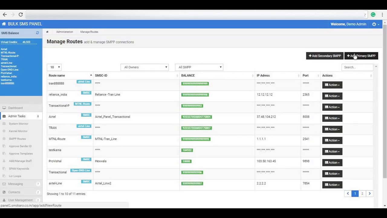 How to use System Monitor Option in Bulk SMS Admin Panel