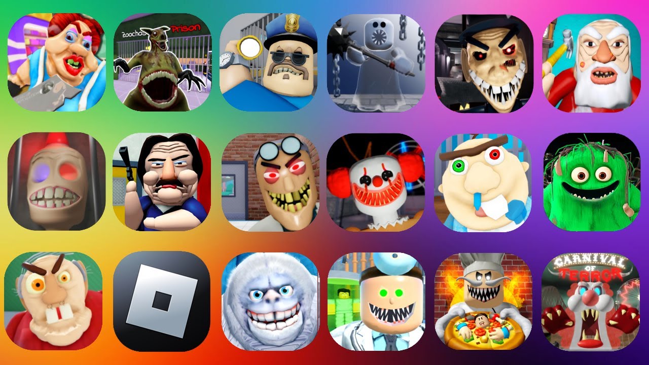 ROBLOX GREAT SCHOOL BREAKOUT, BARRY'S PRISON RUN, ESCAPE EVIL GRANDPA OBBY, RUN FROM GRANDPA OBBY...