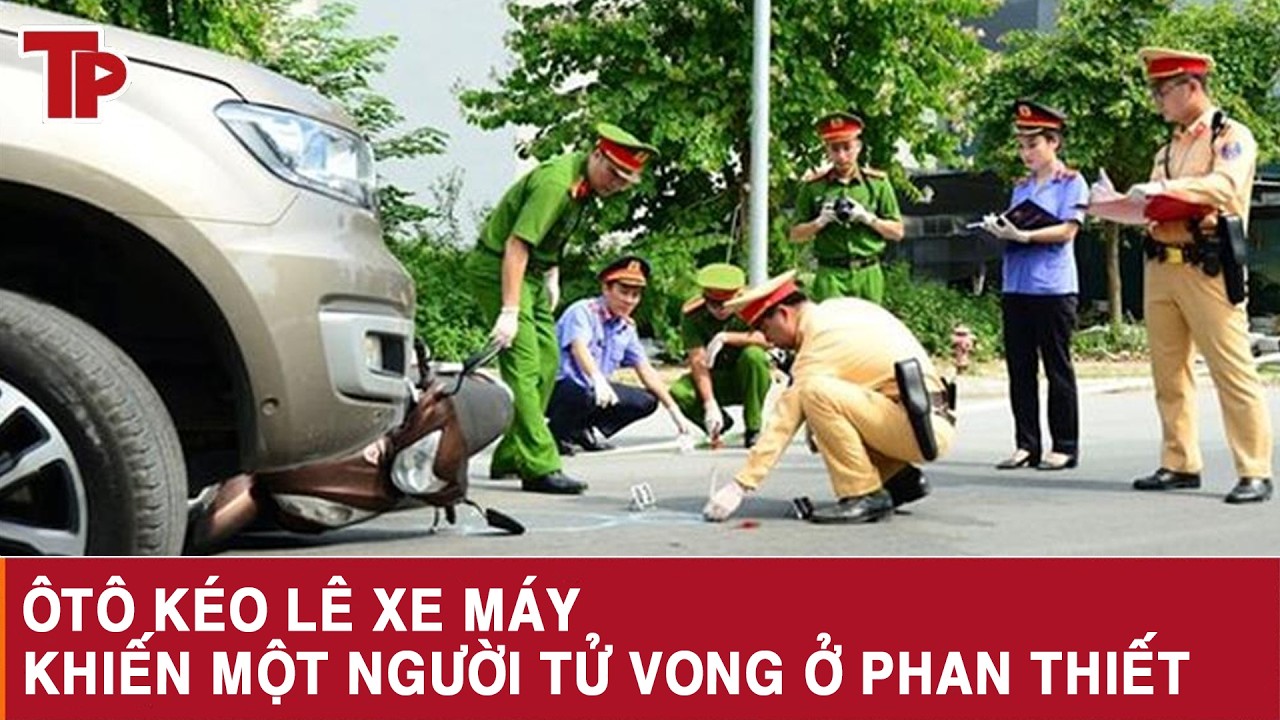 Tối 20/2: Kinh hoàng clip ôtô kéo lê xe máy 1km giữa đêm khuya khiến một người tử vong ở Phan Thiết