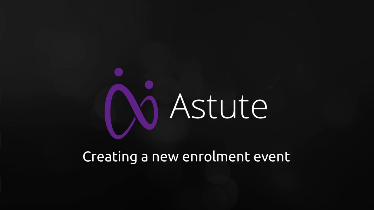 Creating a new enrolment event