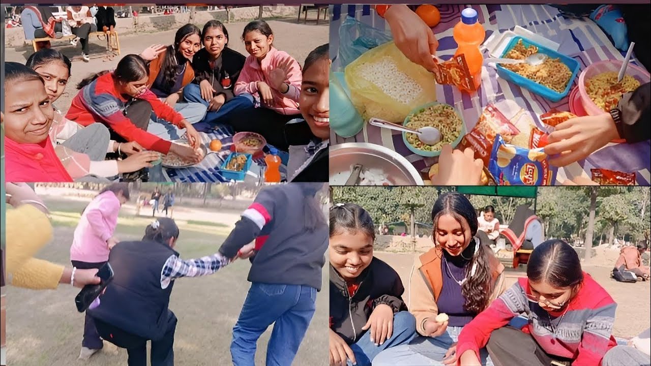Picnic vlog 🧺🤩 with friends 🥳😍/full masti😜🥳😄