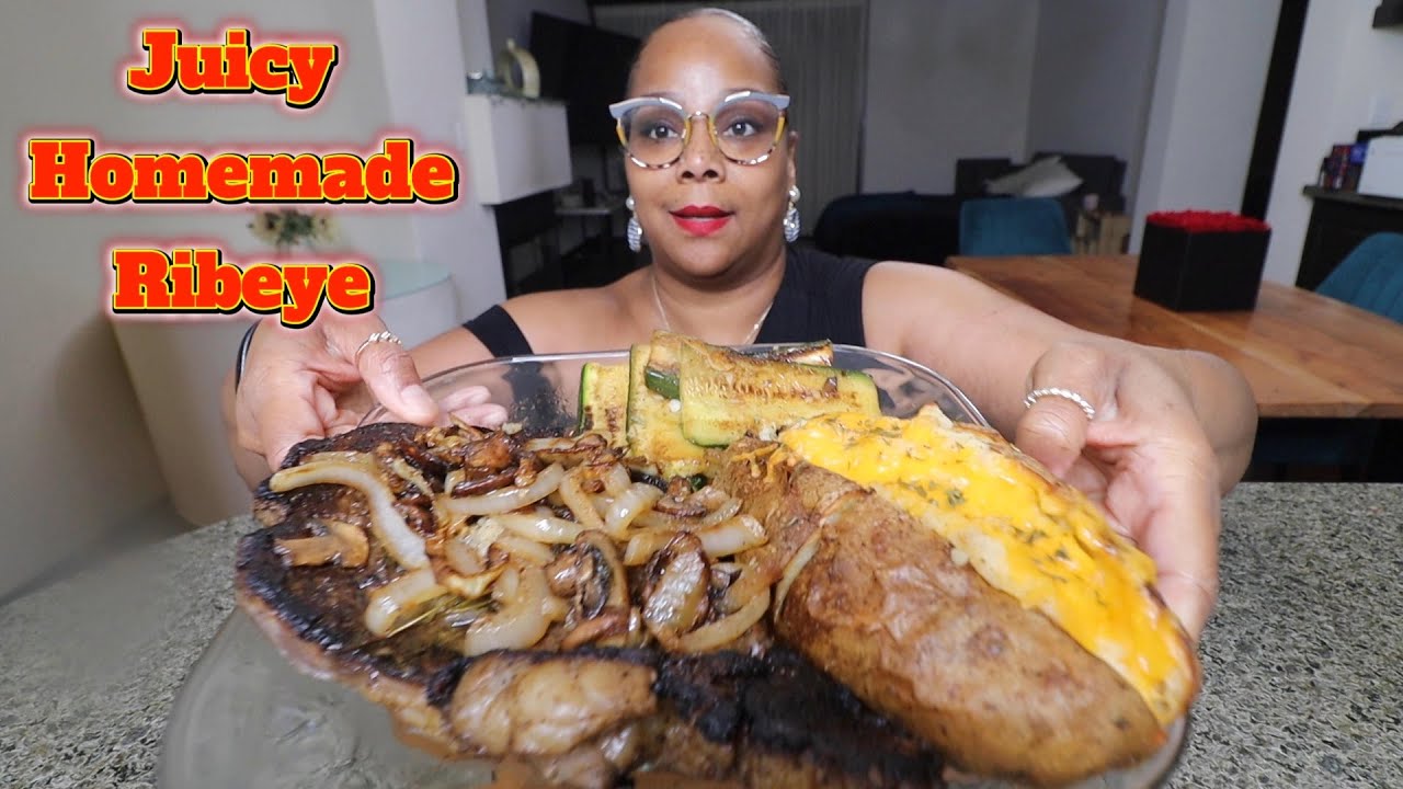 MADE HOMEMADE RIBEYE STEAK MUKBANG IN MY NEW POT SET 🔥