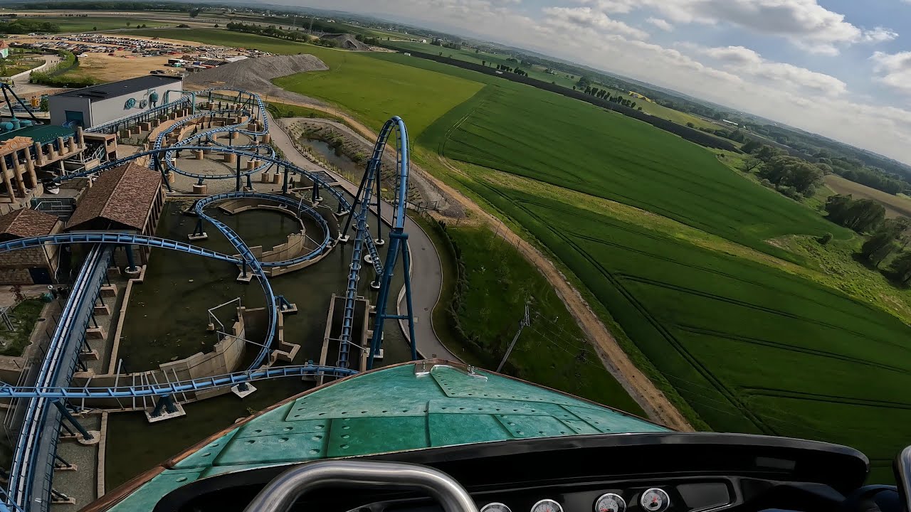 Vekoma Shockwave Launch Coaster Abyssus Energylandia 2025 POV Onride