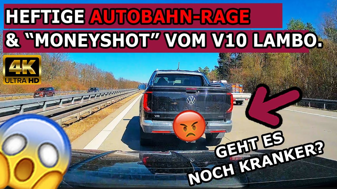 Lamborghini trifft Reh auf Landstraße, Übler Unfall wegen Stoppschild & Wut auf AB! Dashcams in 4k