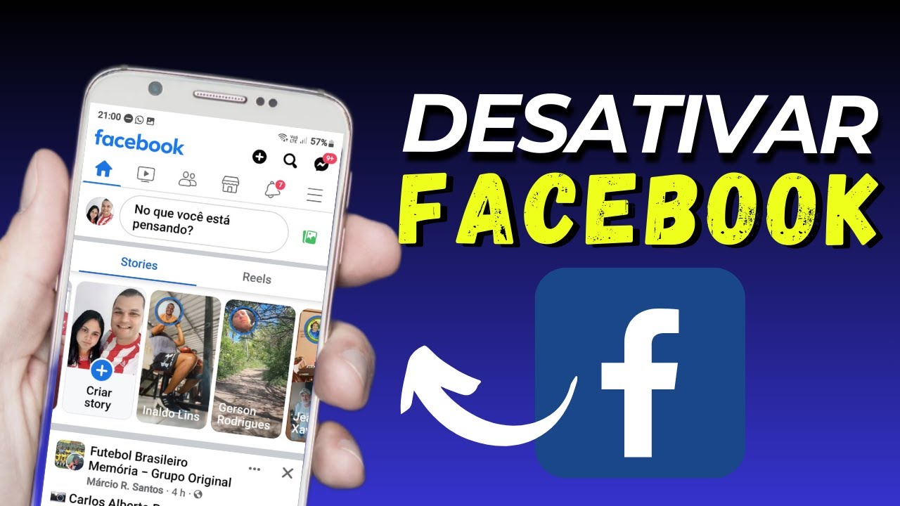 Como DESATIVAR ou EXCLUIR a CONTA DO FACEBOOK pelo celular em 2024