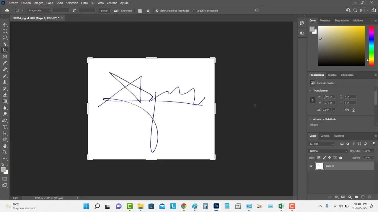 COMO CREAR UNA FIRMA DIGITALIZADA Y PEGARLA EN EXCEL