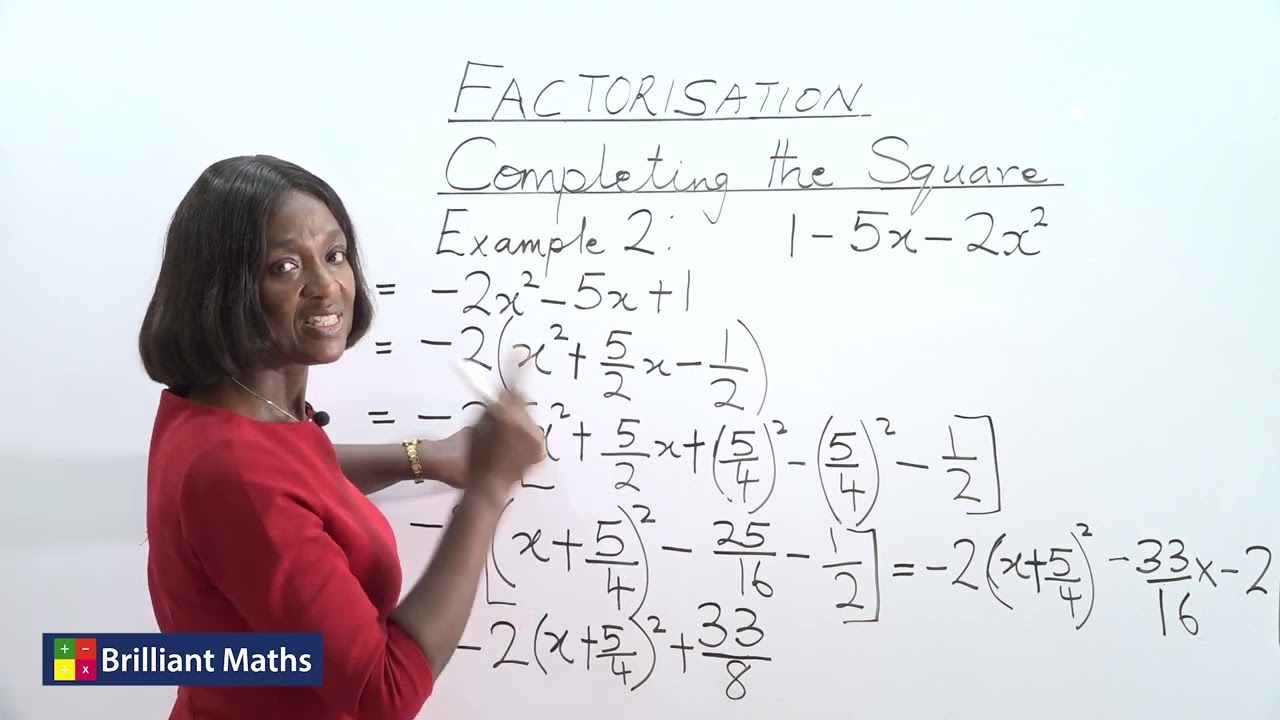 FACTORISATION - Completing The Square