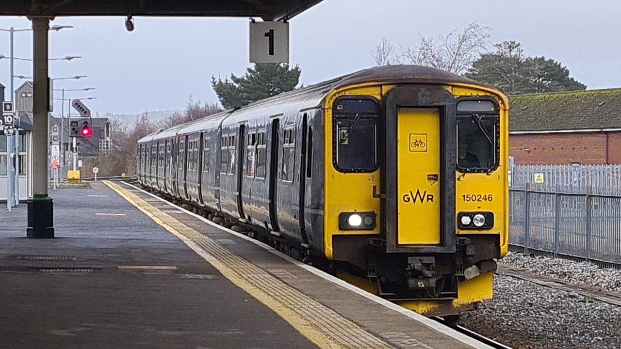 Trains at Newton Abbot including 66563,66952,57602,57604,158748,158760 (12/01/2026)