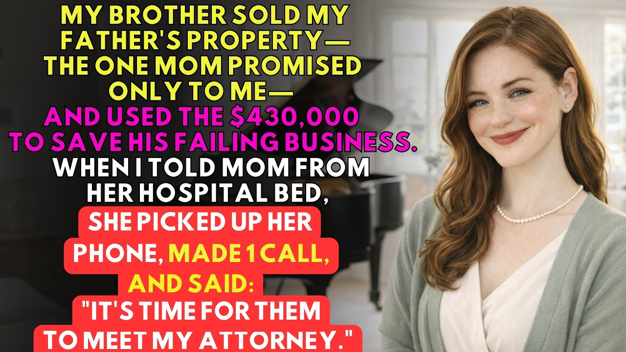 My Brother Stole My $430K Property To Pay His Debts—Mom Made One Call From Her Hospital Bed...