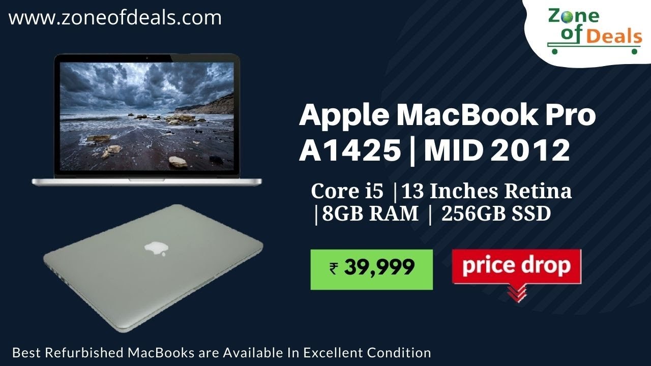 BUY Apple MacBook Pro Retina A1425 13.3 - GET 5000 CASHBACK - Mabook Refurbished India - Zonofdeals