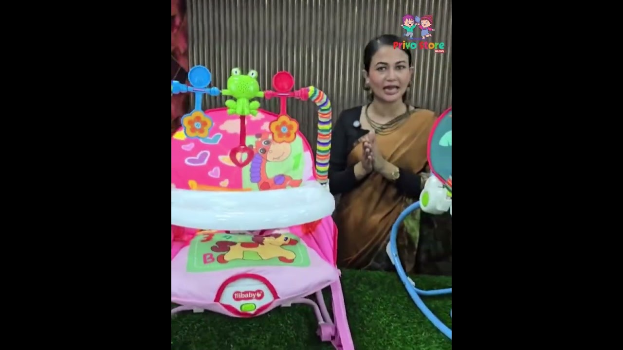 বেবি রকিং চেয়ার / Portable Rocking Chair 2 in 1 Musical Rocker Dining Chair
