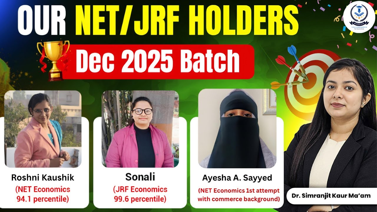 Ugc Net Jrf Topper Interview Economics | Jrf Economics Strategy 2026 | Toppers Talk By Dr. Simranjit