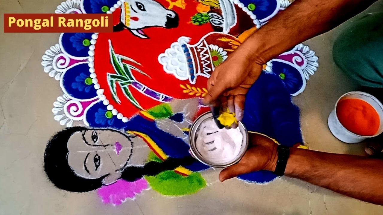 Pongal festival rangoli design 2022 for compitition.