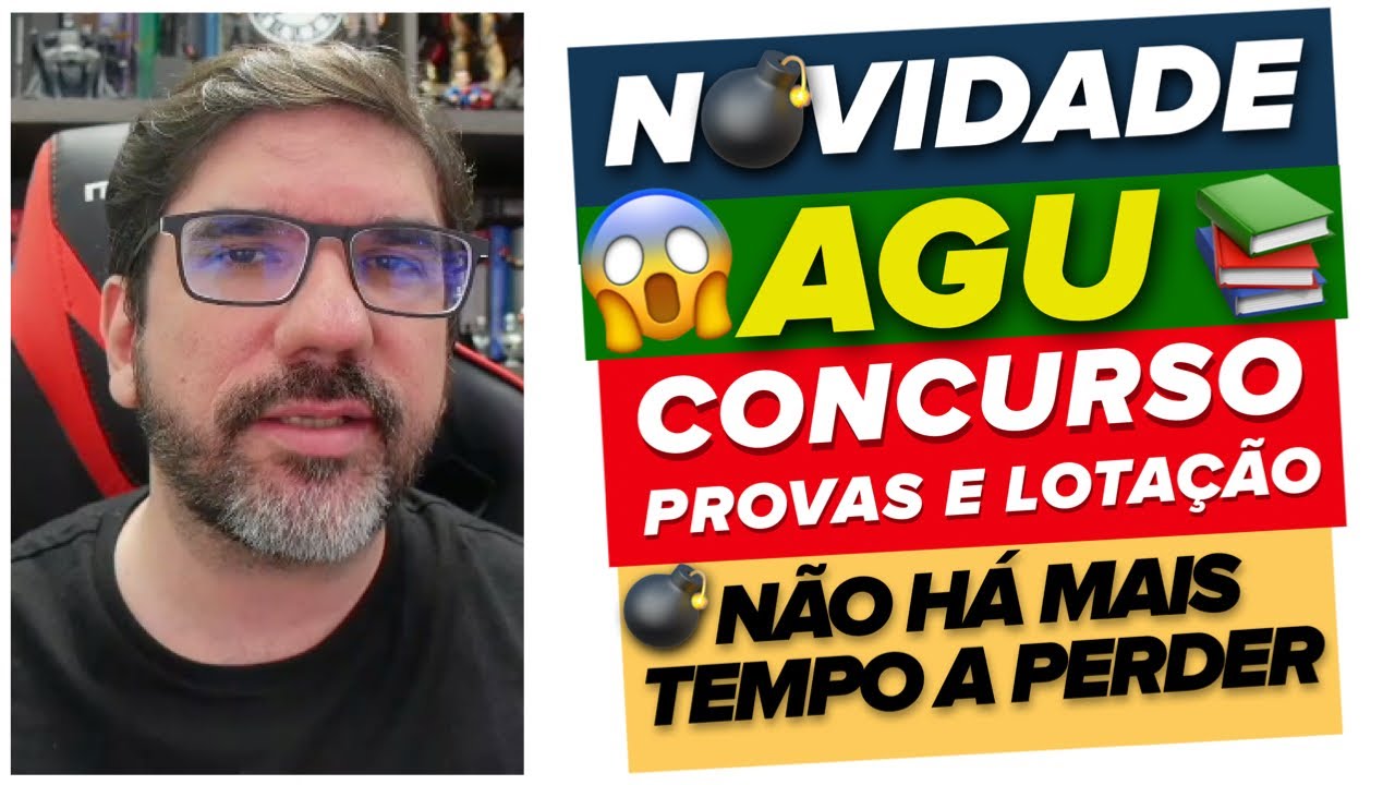 🔴😱 URGENTE - CONCURSOS DA AGU: NOTÍCIAS QUENTES - PROVAS E LOTAÇÕES | PROF UBIRAJARA CASADO 🔴