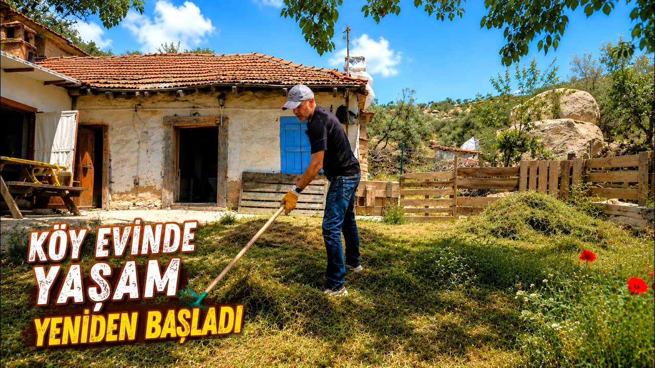 MUĞLA'DA K&Ouml;Y HAYATI | BAH&Ccedil;EMİZDEKİ OTLARI Bİ&Ccedil;TİK