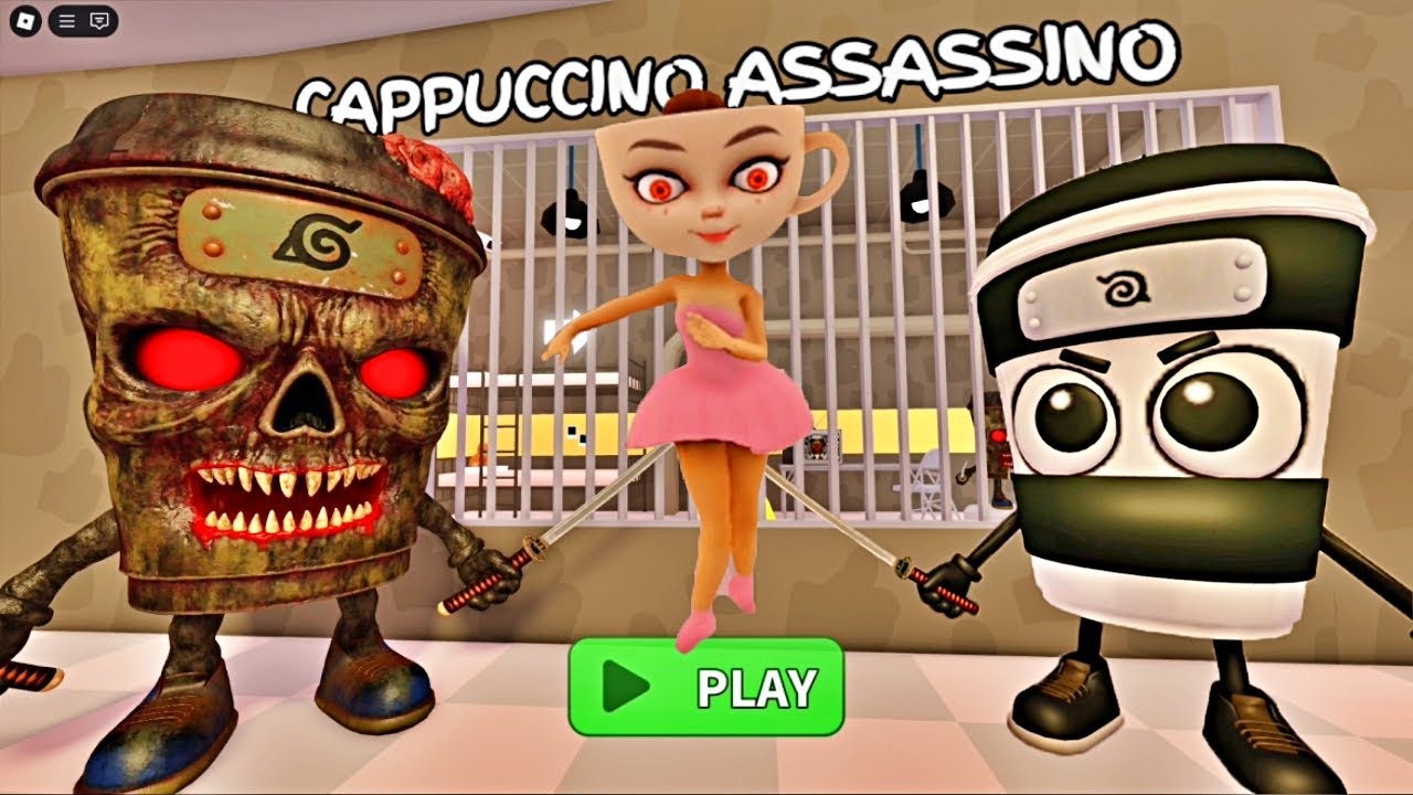 EVIL CAPPUCCINO VS BALLERINA CAPPUCCINA VS CAPPUCCINO ASSASSINO NEW CHARACTER NEW OBBY #roblox