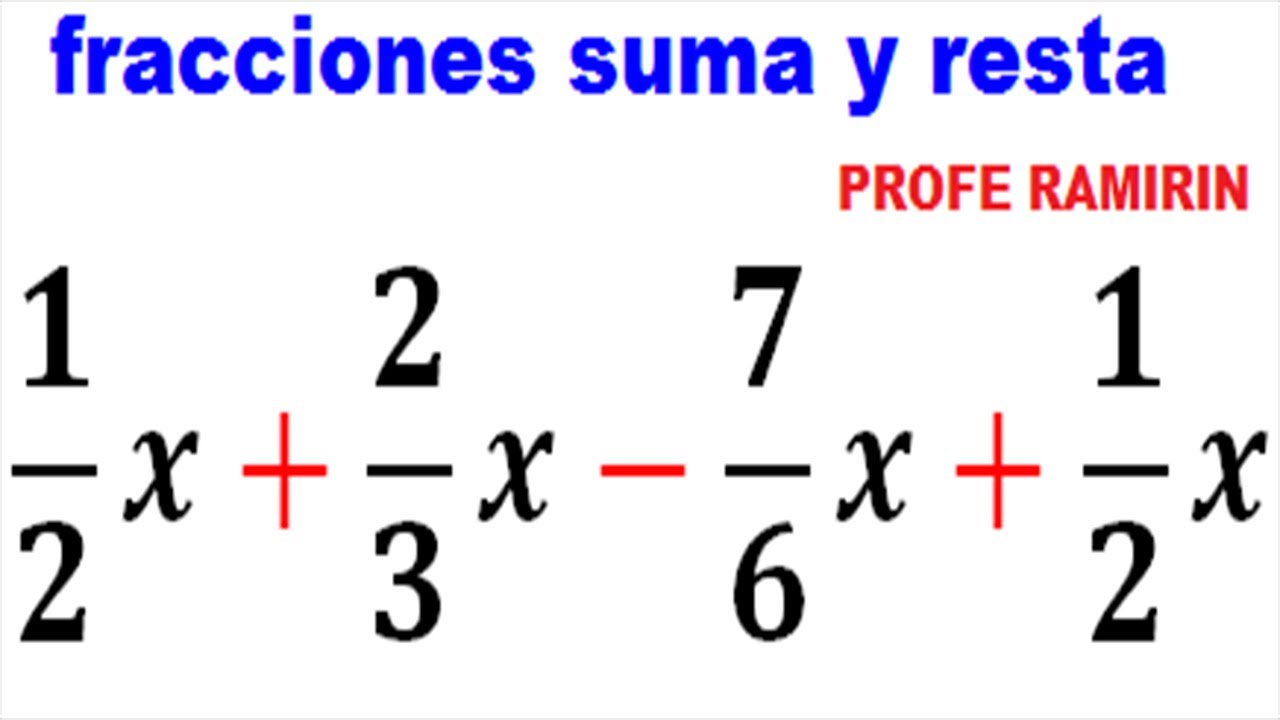 Reducir términos semejantes con fracciones  Ejemplo 1