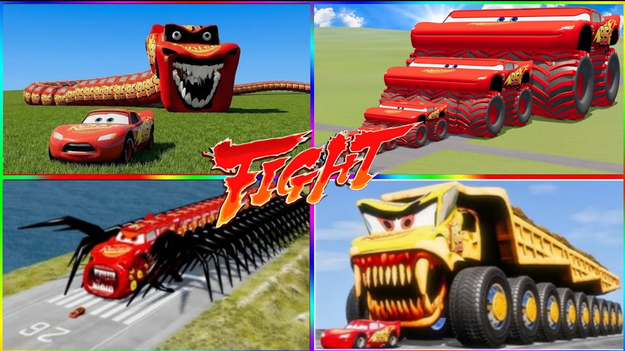 EPIC BATTLE: Lightning McQueen Evolution vs Giant Excavator! 🏎️🦾