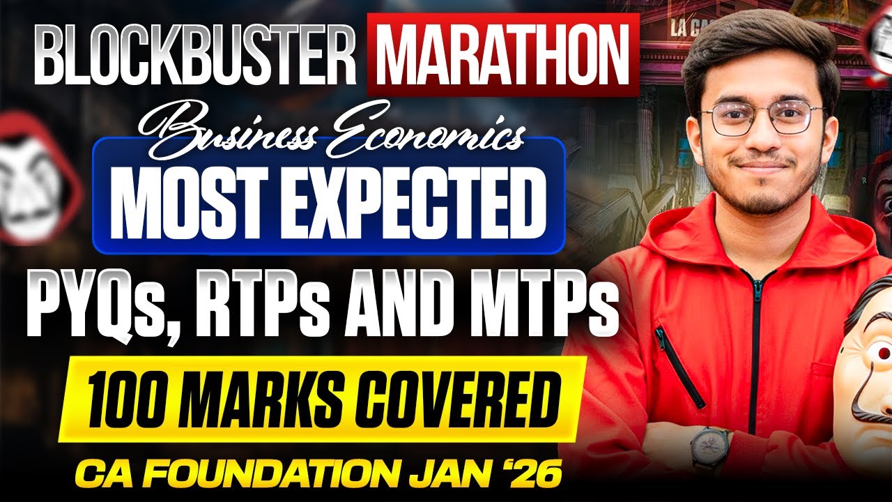 MOST EXPECTED PYQS, RTPS AND MTPS -100 MARKS covered | Business Economics CA Foundation | Aditya