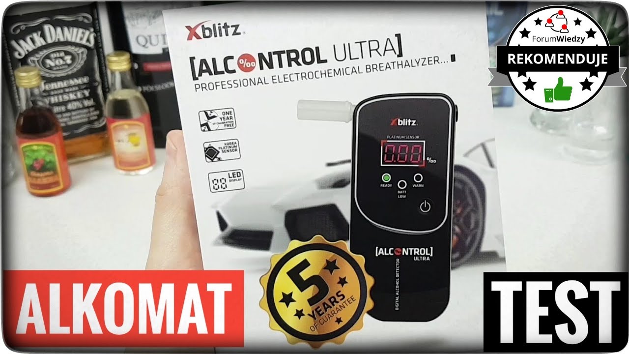 Jaki alkomat kupić? XBLITZ Alcontrol Ultra alkomat elektrochemiczny | TEST | ForumWiedzy