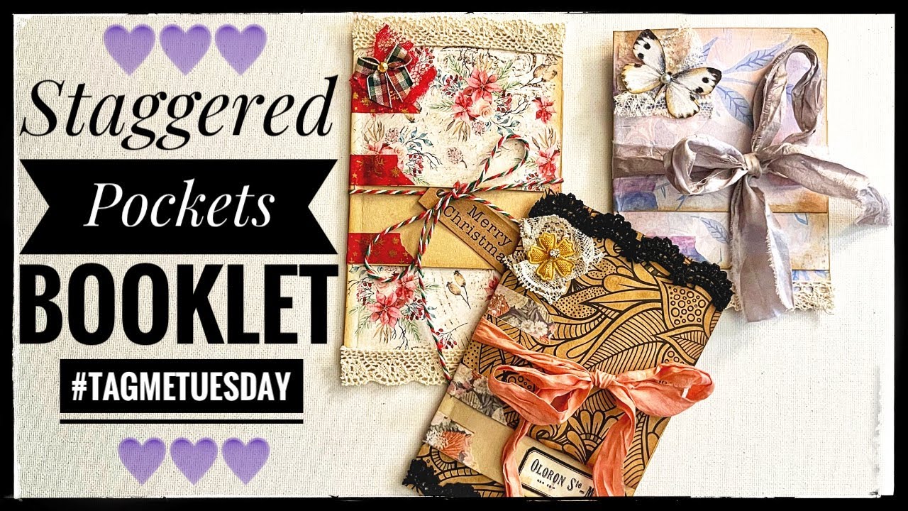 Junk Journal Ephemera - Staggered Pockets Booklet 