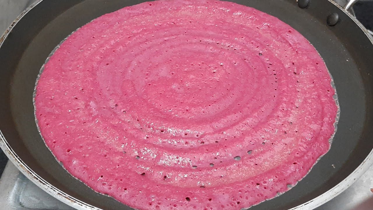 Crispy Beetroot dosa recipe | How to make beetroot dosa | Beetroot breakfast recipe |