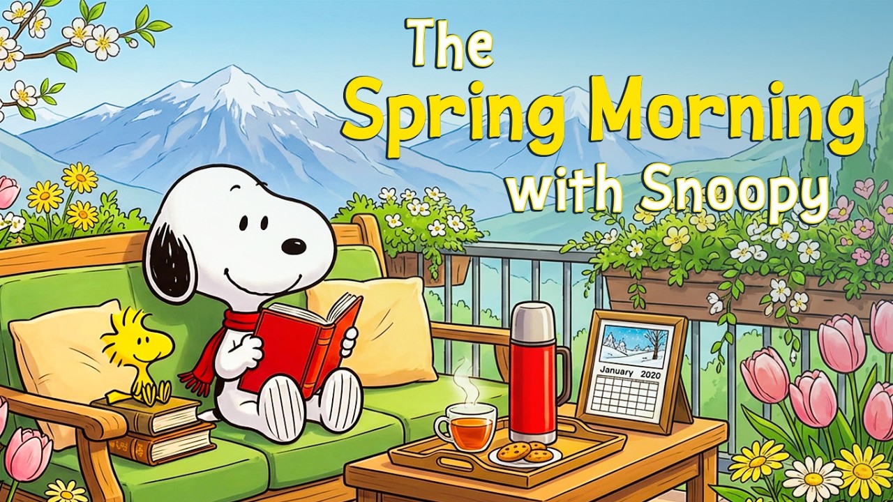 The Spring Morning with Snoopy 🌸☀️ | Relaxing Jazz for Peaceful Spring Days
