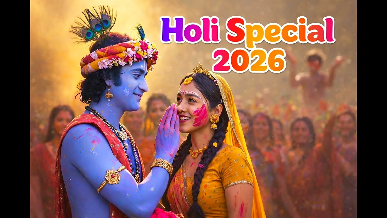 Radhe Krishna Holi 2026 ❤️| Rang Barse Vrindavan Mein | Latest Bhakti Song