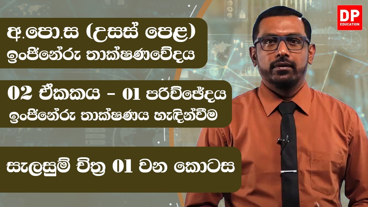 02 ඒකකය - ඉංජිනේරු ඇදීම් (1 පරිච්ඡේදය) |සැලසුම් චිත්‍ර  -  1 කොටස | A/L ET Unit  02  Lesson 01