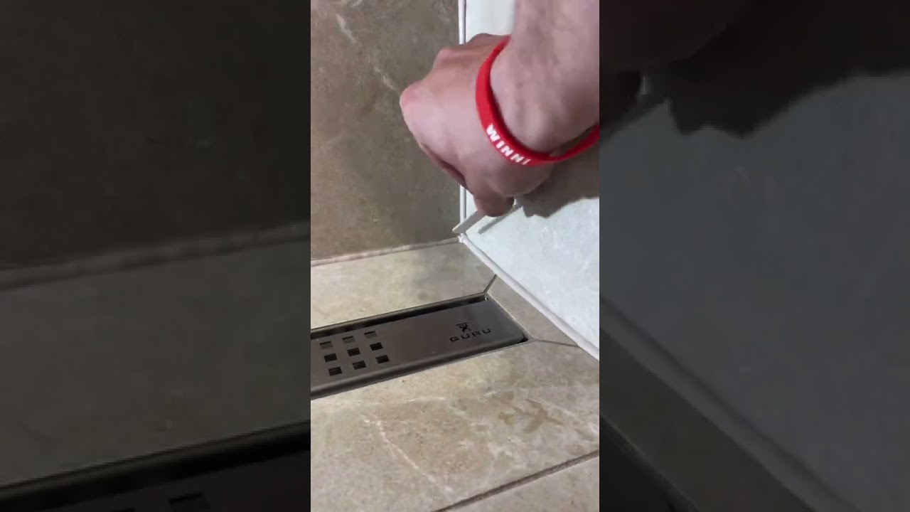 How to grout shower corners. #diy #shorts #youtubeshorts