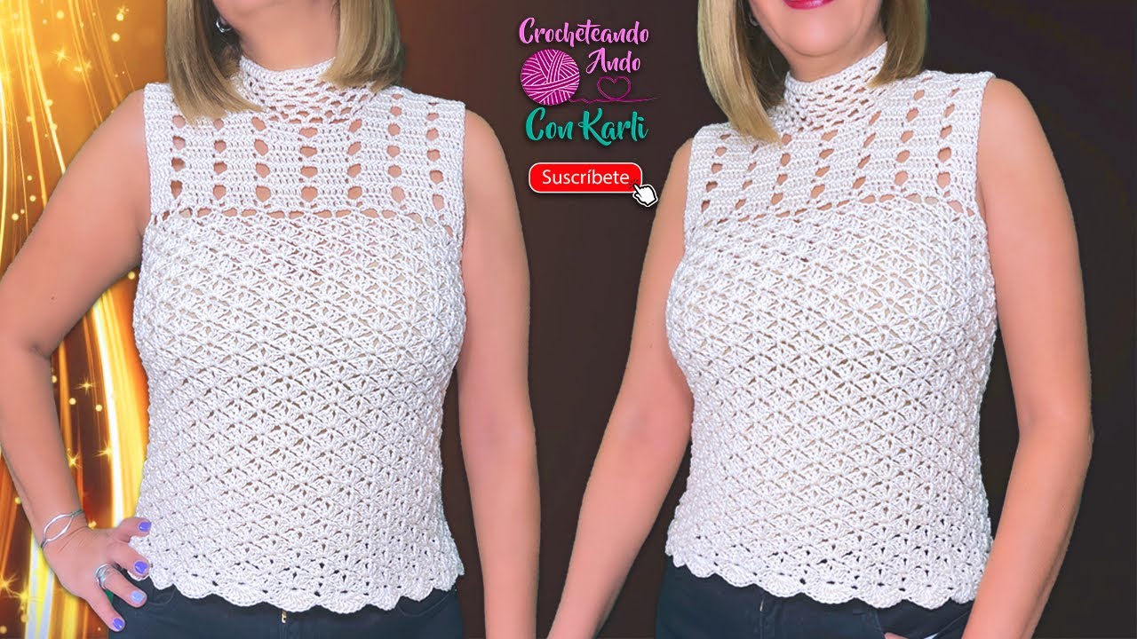 Blusa / top tejido a crochet -💋 Modelo “Jazz