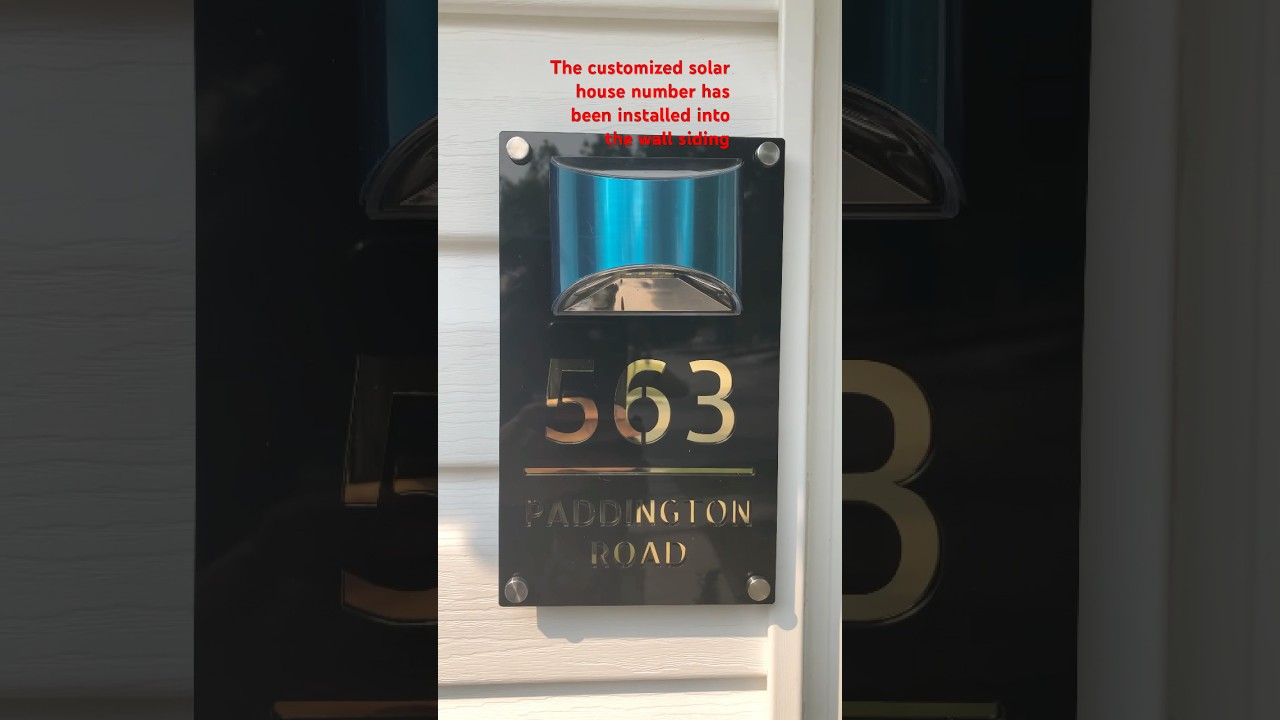 DIY How to install solar house number into the wall siding #how #diy #housenumber #short #shortvideo