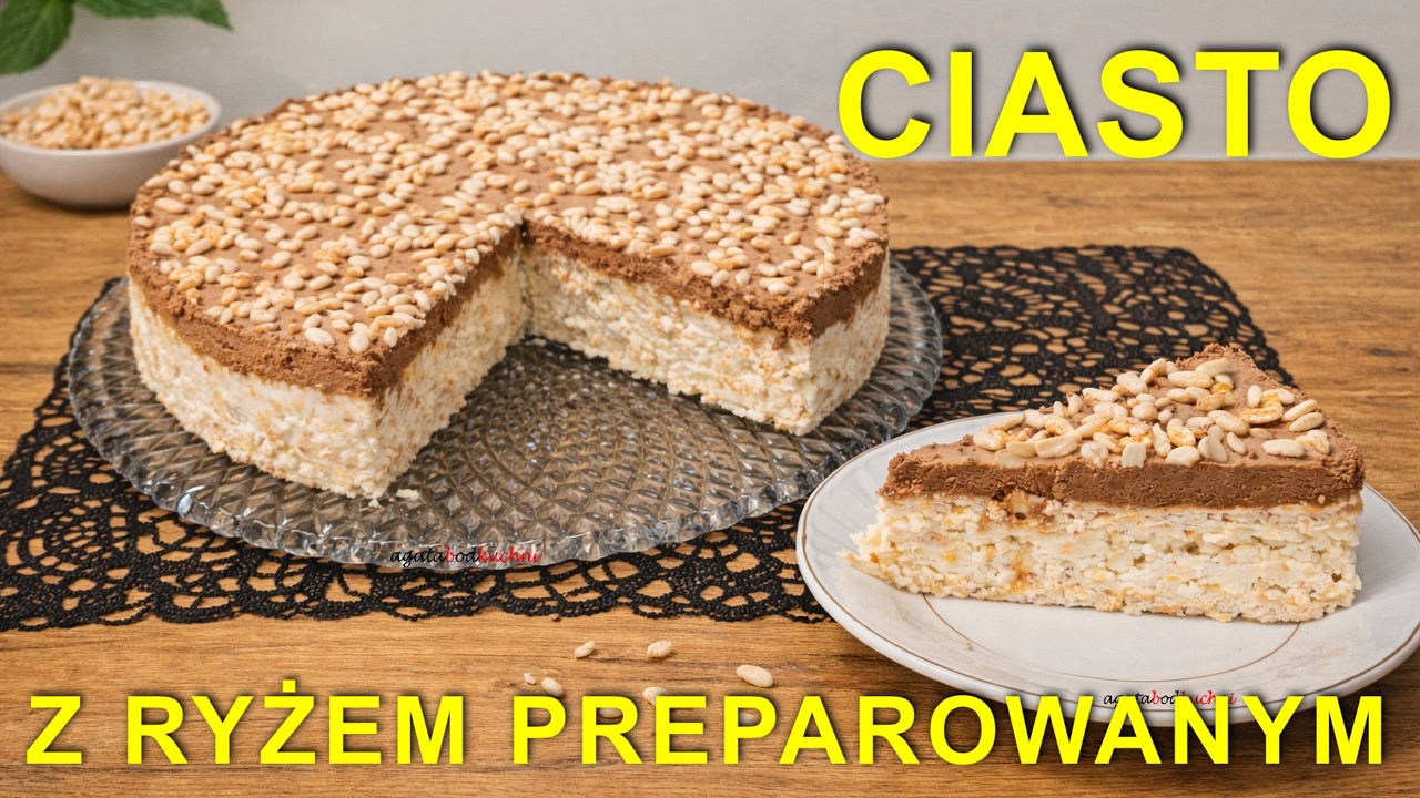 Ciasto z ryżem preparowanym - A'la Kinder Country, bez pieczenia / agatabodkuchni