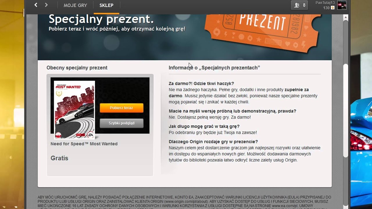 NFS MOST WANTED 2012 (ORIGIN) ZA DARMO! (ZAKOŃCZONE)