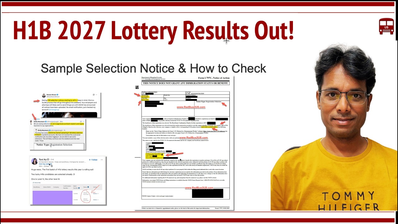 H1B 2027 Lottery Results Coming in. Sample Selection Notice, What's Changed, How to Check? FAQs