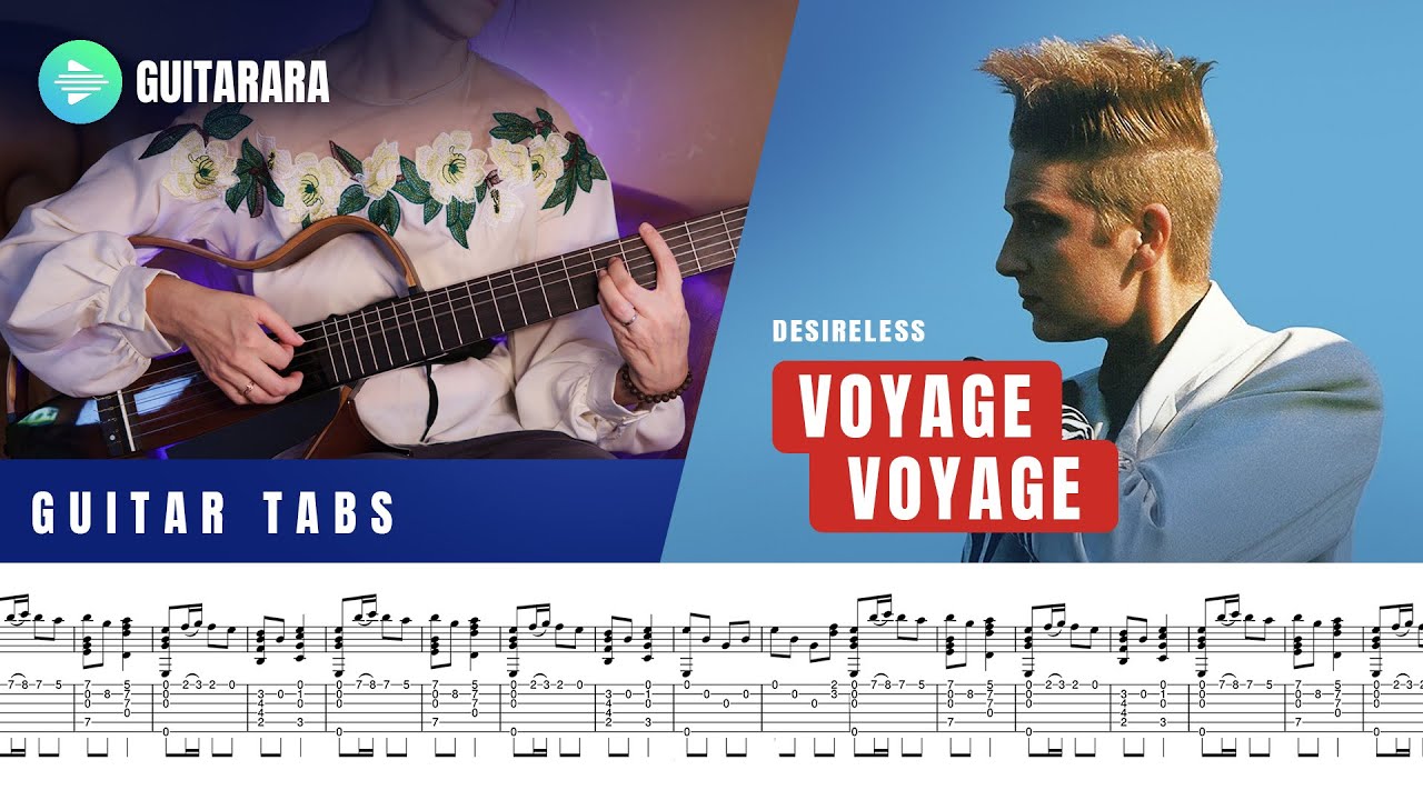 🎸 Voyage Voyage – Desireless | Classical Guitar Cover | Guitar Tabs + Sheet Music