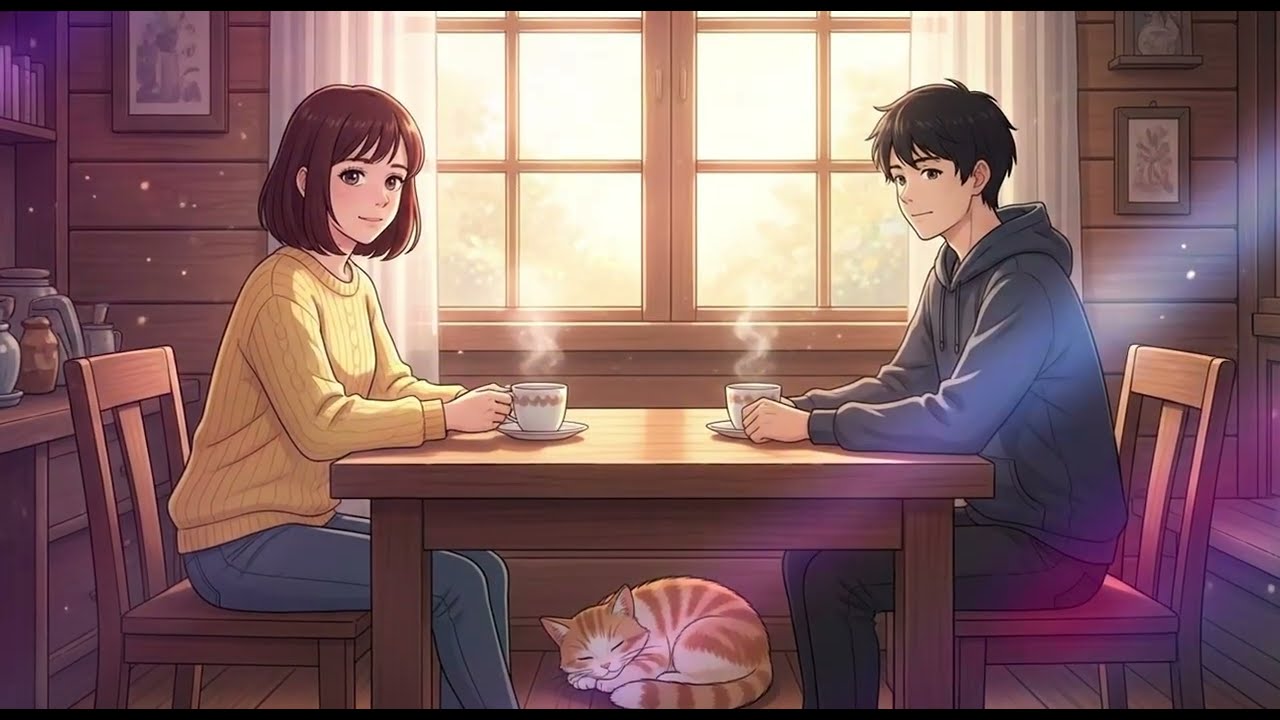 Ghibli Style Cozy Evening 🍵 Peaceful Music for Relaxation & Sleep