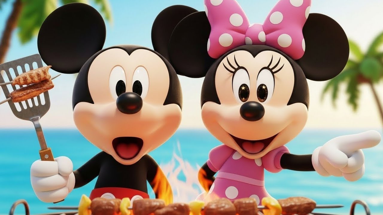 Oceanfront BBQ Feast with Mickey & Minnie 🌞🔥 | Island Cookout Fun | Funny Kids Cartoon
