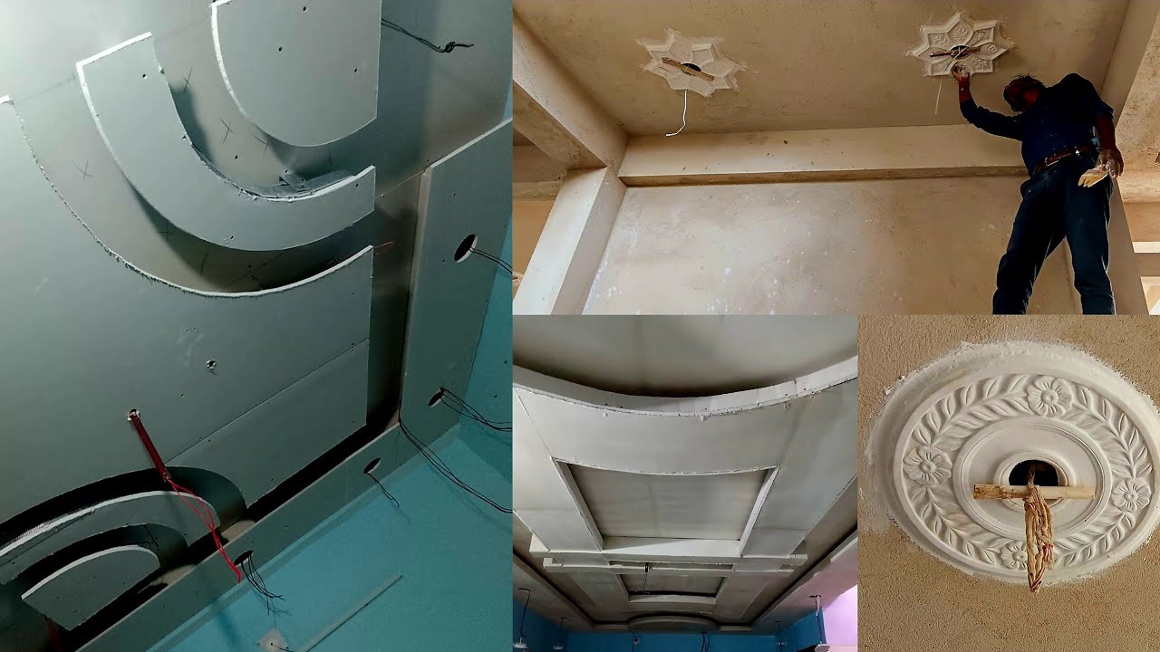 Fan and Star 🌟 Light Ring & false ceiling 🤍 