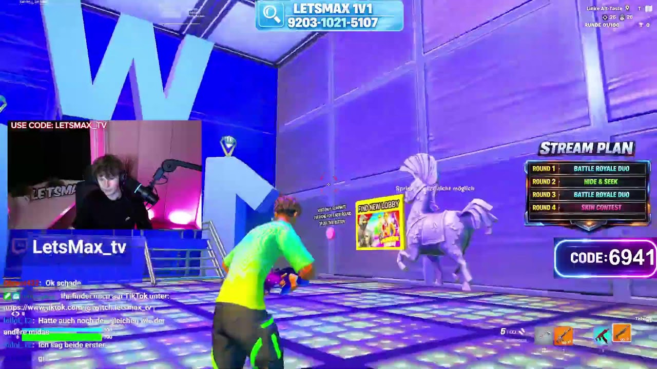 FORTNITE CUSTOM GAMES MIT EUCH! JEDER KANN MITSPIELEN! | Code: LETSMAX_TV #ad