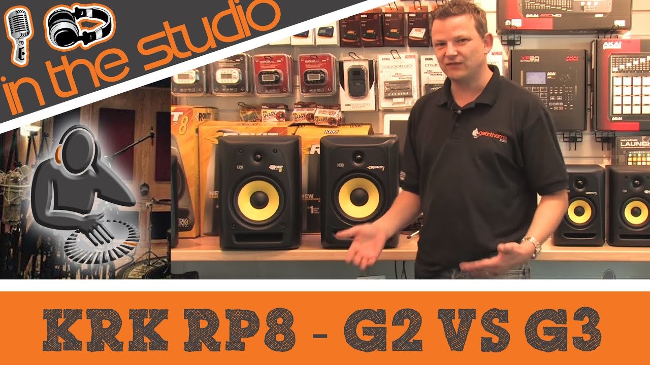 KRK Rokit RP8 G3 vs G2 Studio Monitor Comparison