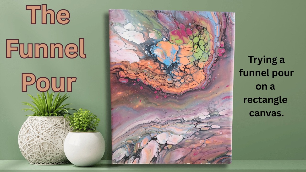 Funnel Pour 🙂 On A Rectangle Canvas ~ Turned Out Beautifully 🥰