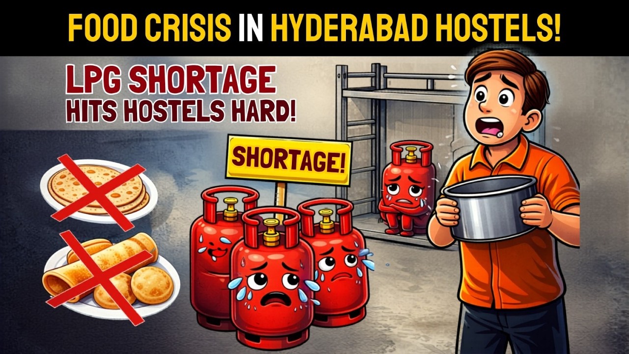 Hyderabad Hostel Food Crisis | No Chapati, Dosa, Puri Due to LPG Shortage