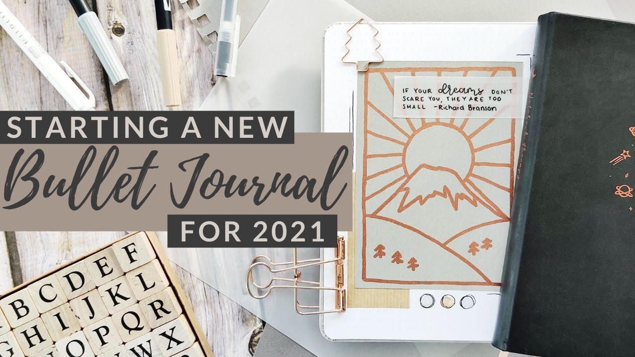 Plan With Me || Starting a new Bullet Journal || Scrapbook Style 2021 Setup