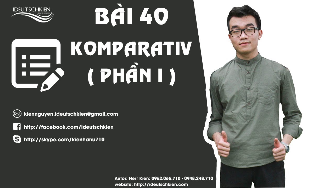 Tiếng Đức cơ bản - Trình độ A2 - Bài 40: Câu so sánh - Komparativ (Teil 1)