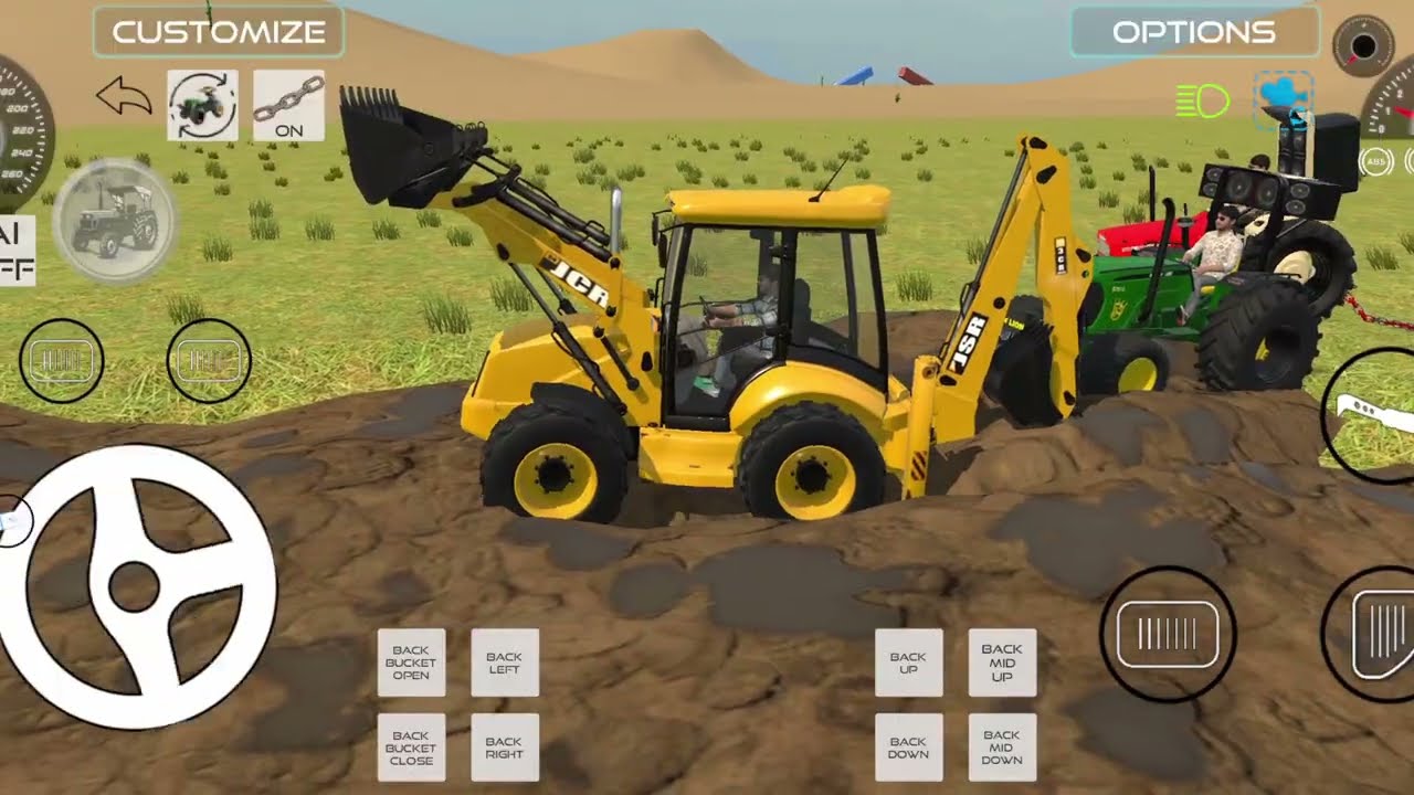 JCB 1 ટ્રેક્ટર કાઢવા જોડીયર 5050D સ્વરાજ 855 //ટોશન કીગ VS JCB // ટ્રેક્ટર ગેમ 