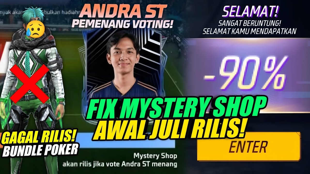 RESMI RILIS!! 😱 MYSTERY SHOP FF BULAN JULI! BUNDLE ETERNAL DIAMOND GAGAL RILIS! - Free Fire 