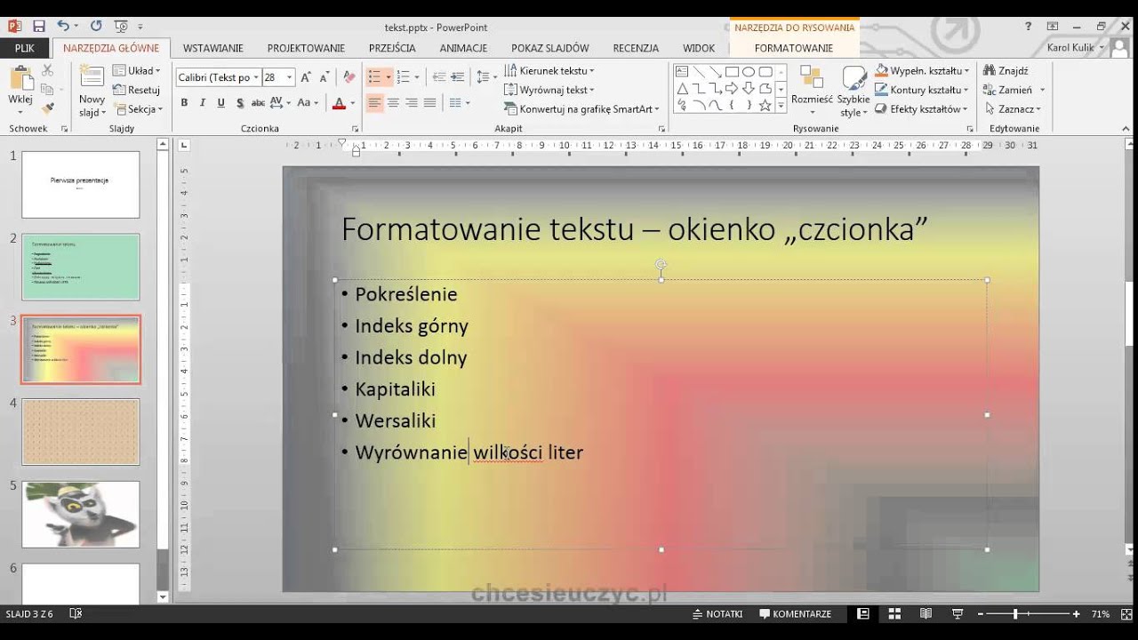Kurs PowerPoint - [lekcja #2.3] - Dodawanie i formatowanie tekstu