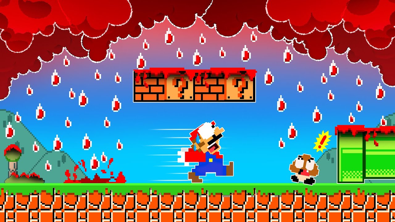 Super Mario Bros. but it's RAINING LAVA! - Can Mario Escape?