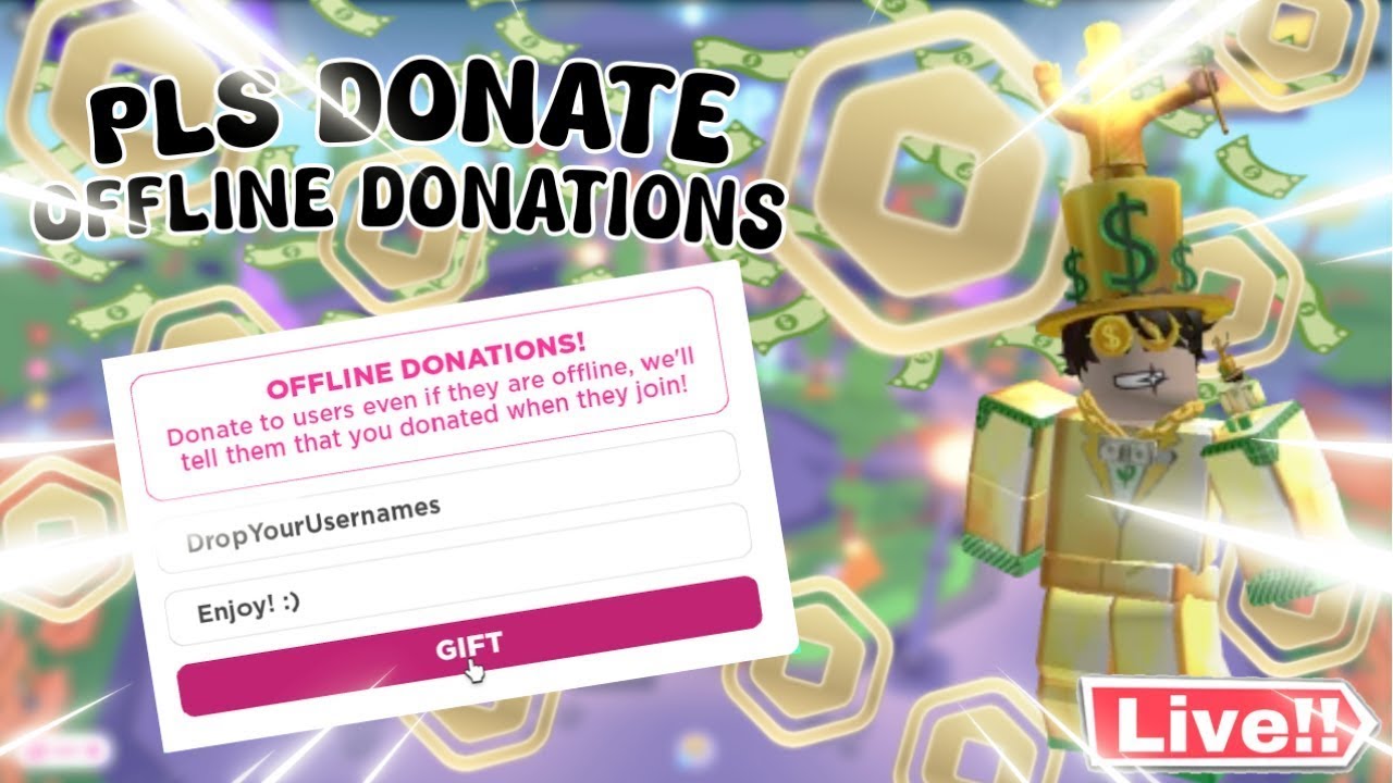 🔴LIVE Pls Donate💸💰┃Everyone Gets 40-100 ROBUX🎁